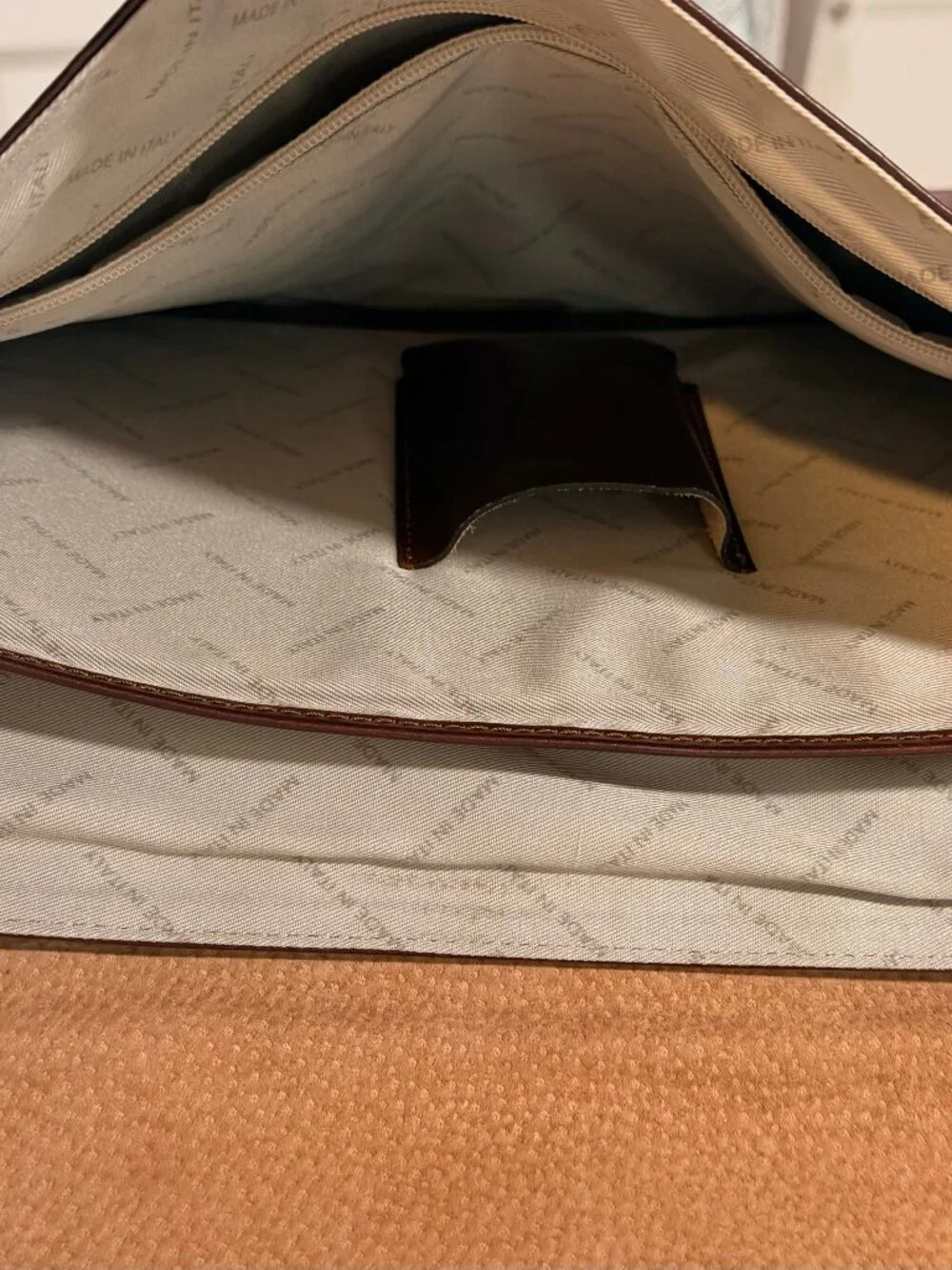 Lucaldo Made in Italy Brown Leather Messenger / Laptop Bag - Never Used 🤎